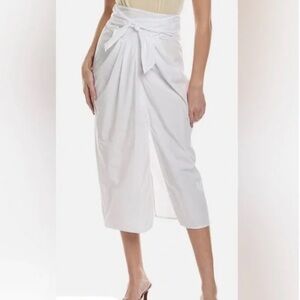 VELVET Graham & Spencer Skirt Size XS NWT White Cotton Leena Preppy Midi Coastal